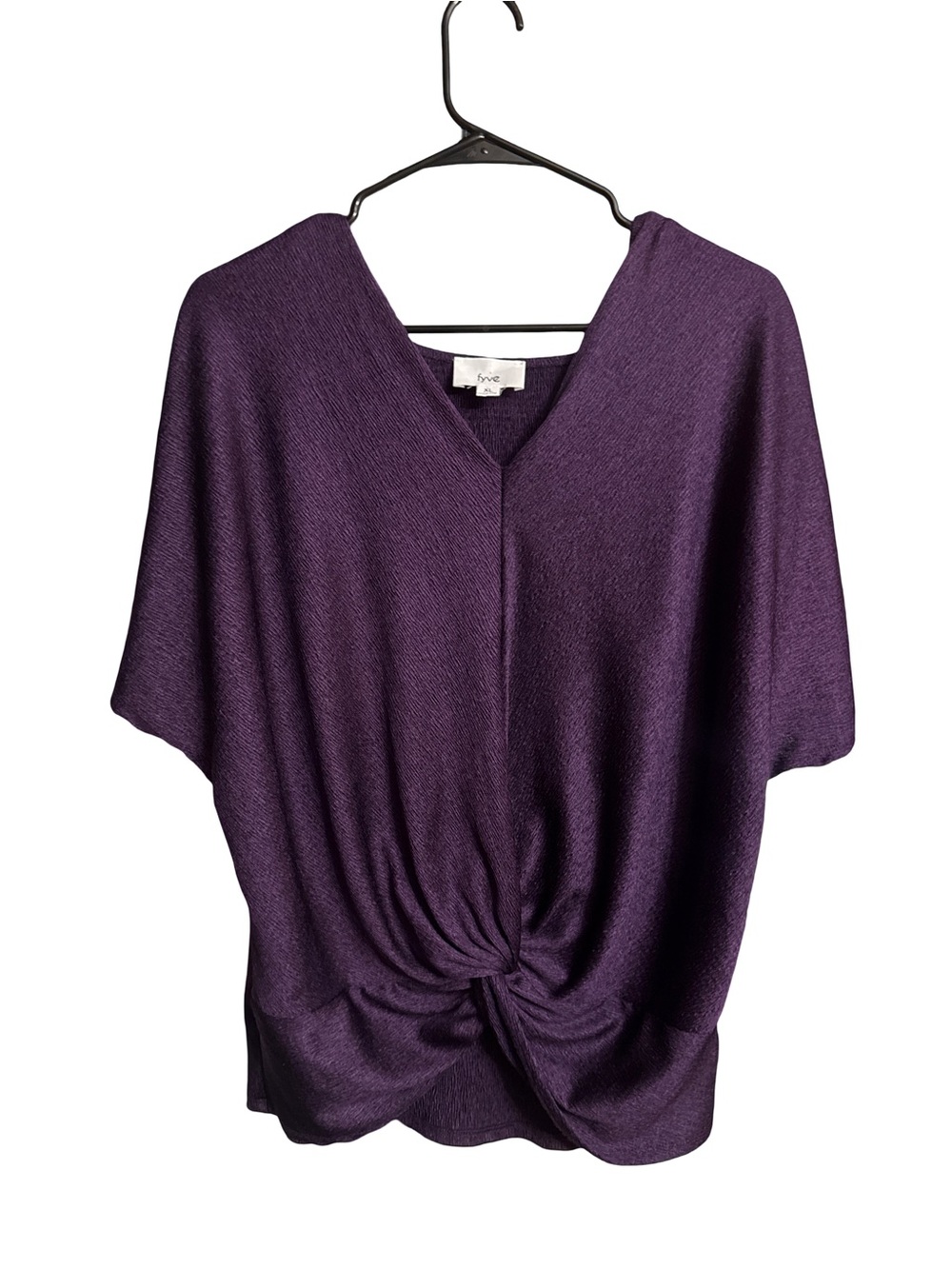 fyve Women's Purple Short Sleeve Batwing Top Size XL